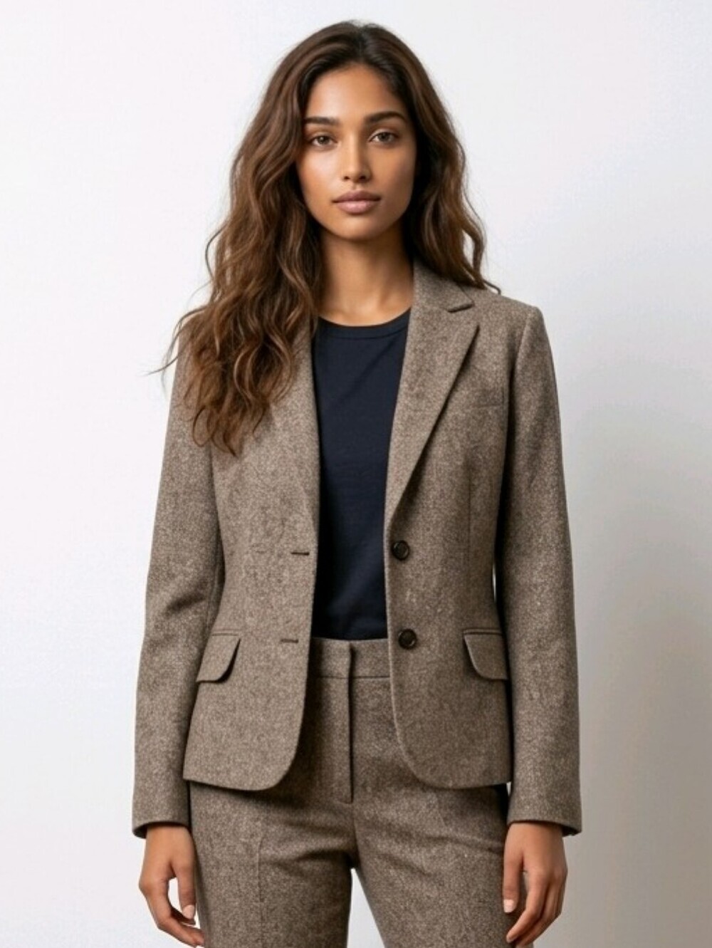 NWT Norton McNaughton Classic Brown Tweed Women's Blazer Jacket Sz 6